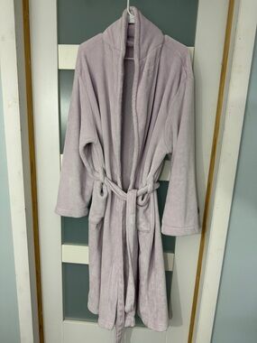 Plush Shawl Collar Women's Robe in Light Lavender